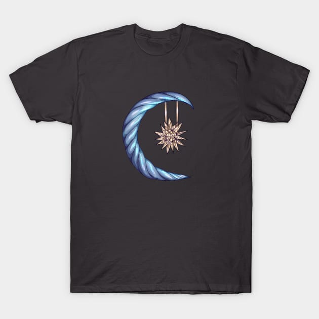 Moon and Sun art T-Shirt by MiaArt365